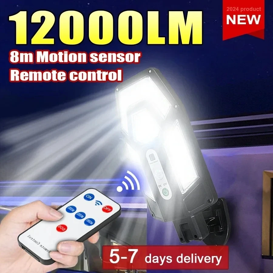 Smart Garden Solar Lights - 12000LM Powerful Solar Wall Lamp with