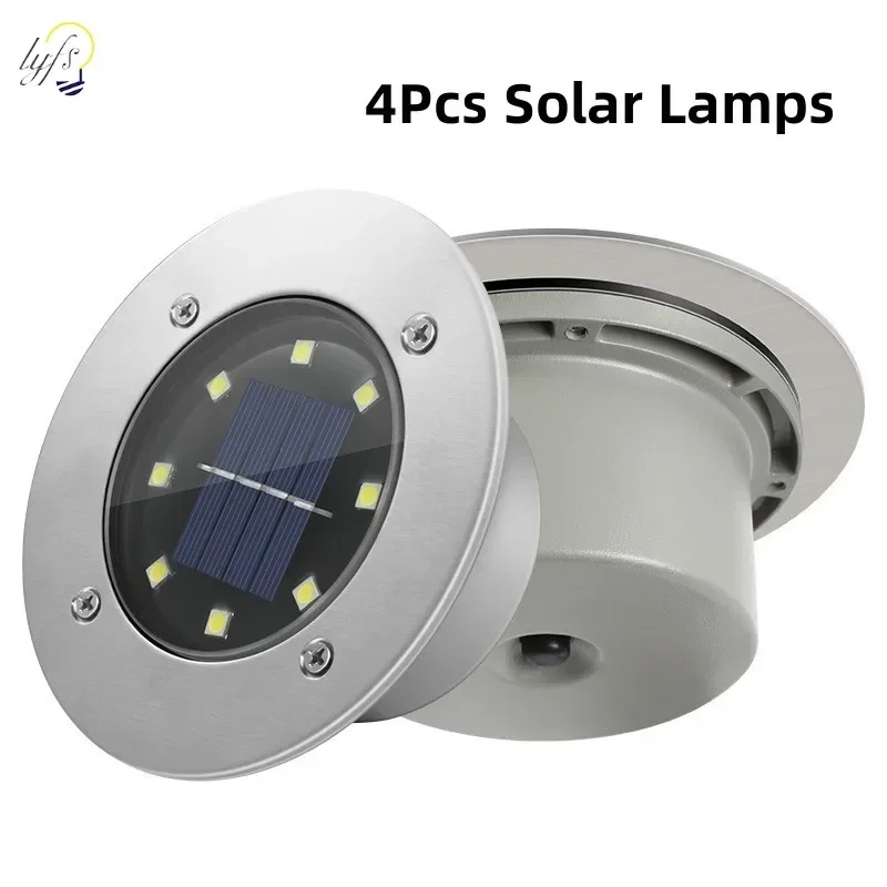 Smart Garden Solar Lights - 4Pcs LED Solar Garden Lights Outdoor