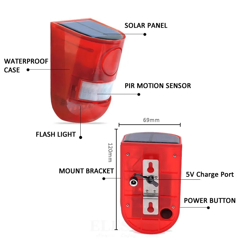 Waterproof Solar Powered Alarm - đánh giá và giá Smart Garden Solar Lights